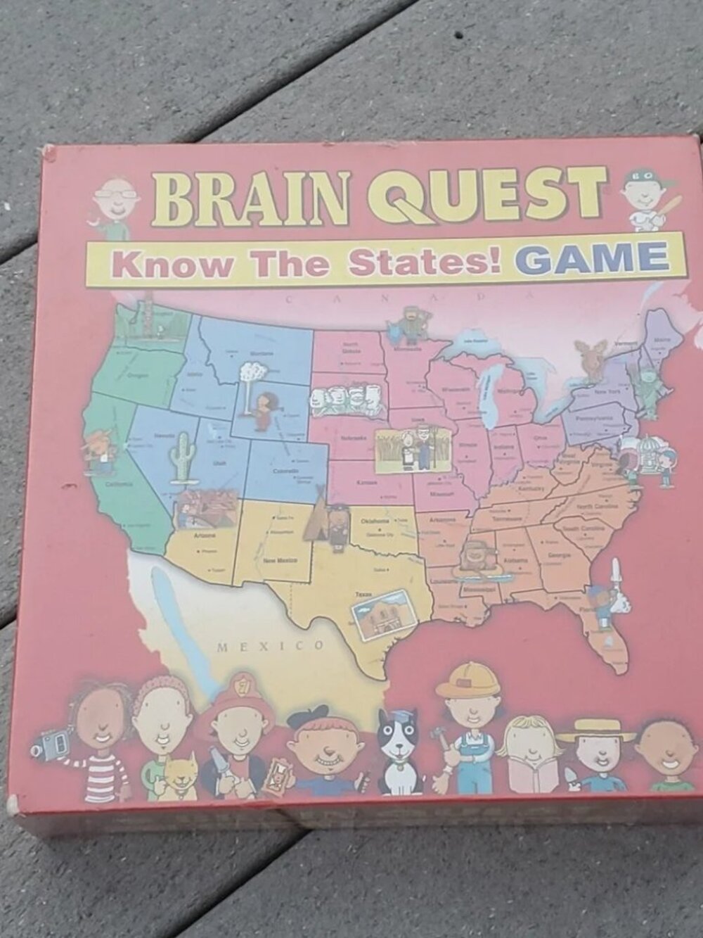 NWT University Games Brain Quest Know Your States Card Board Game